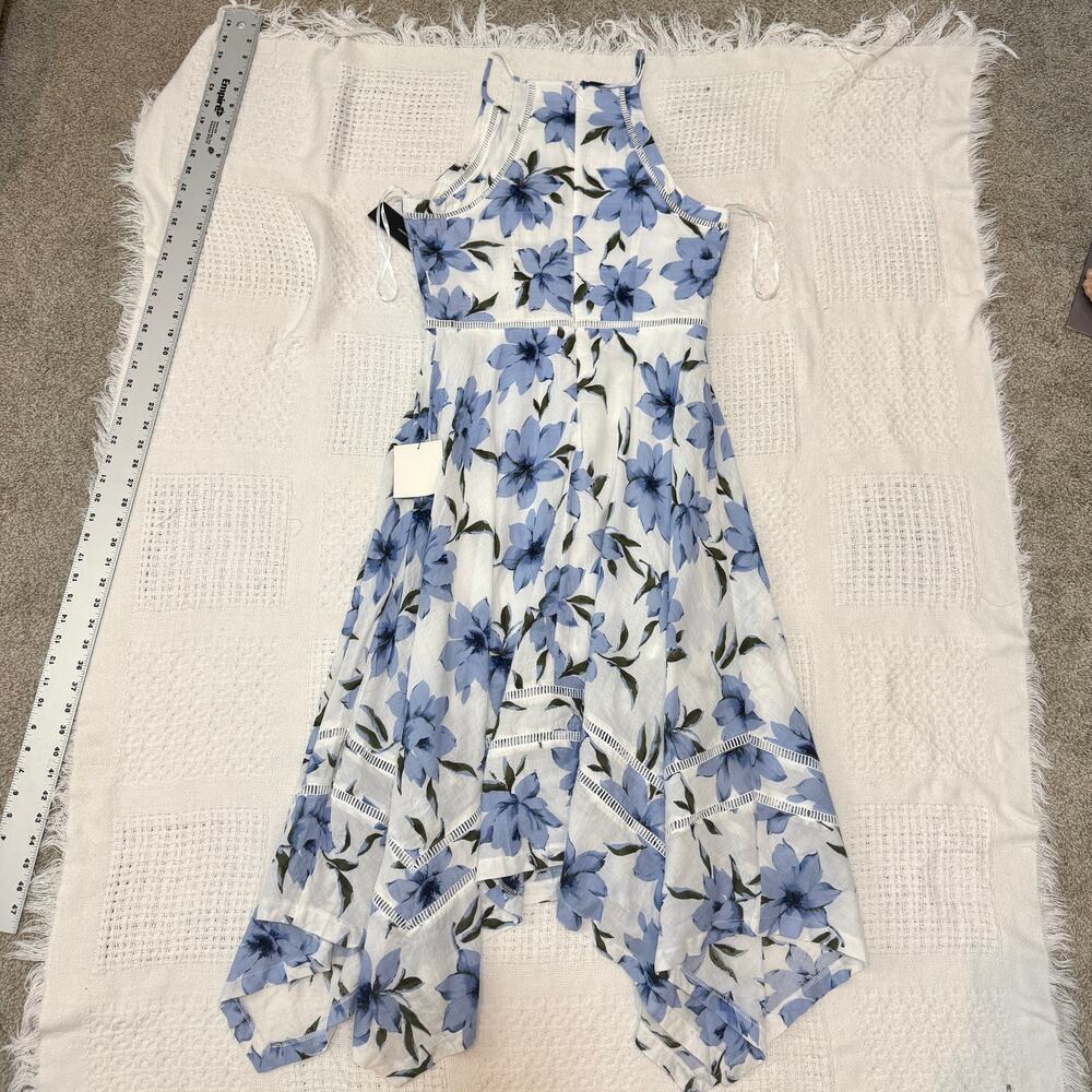 Lulus Zahara medium asymmetrical handkerchief hem floral dress D2 2998 - Picture 7 of 12